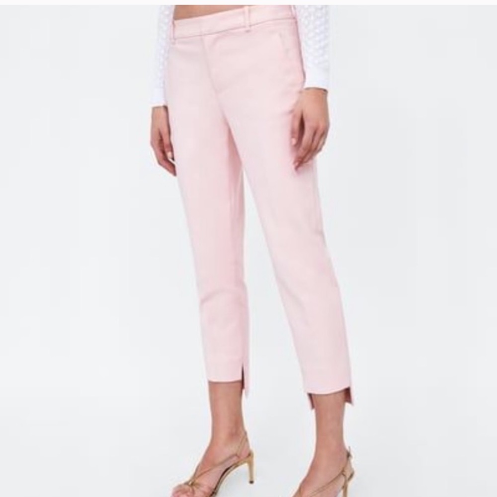 GORGEOUS ZARA Pink Asymmetric Hem Slacks Pants - Picture 3 of 5